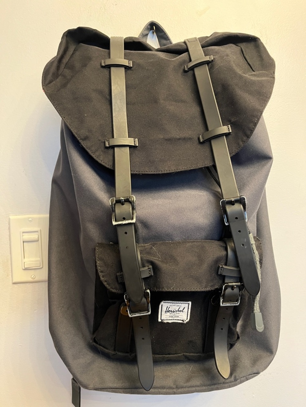 Herschel Supply Company Black and Gray Trail-Style Backpack